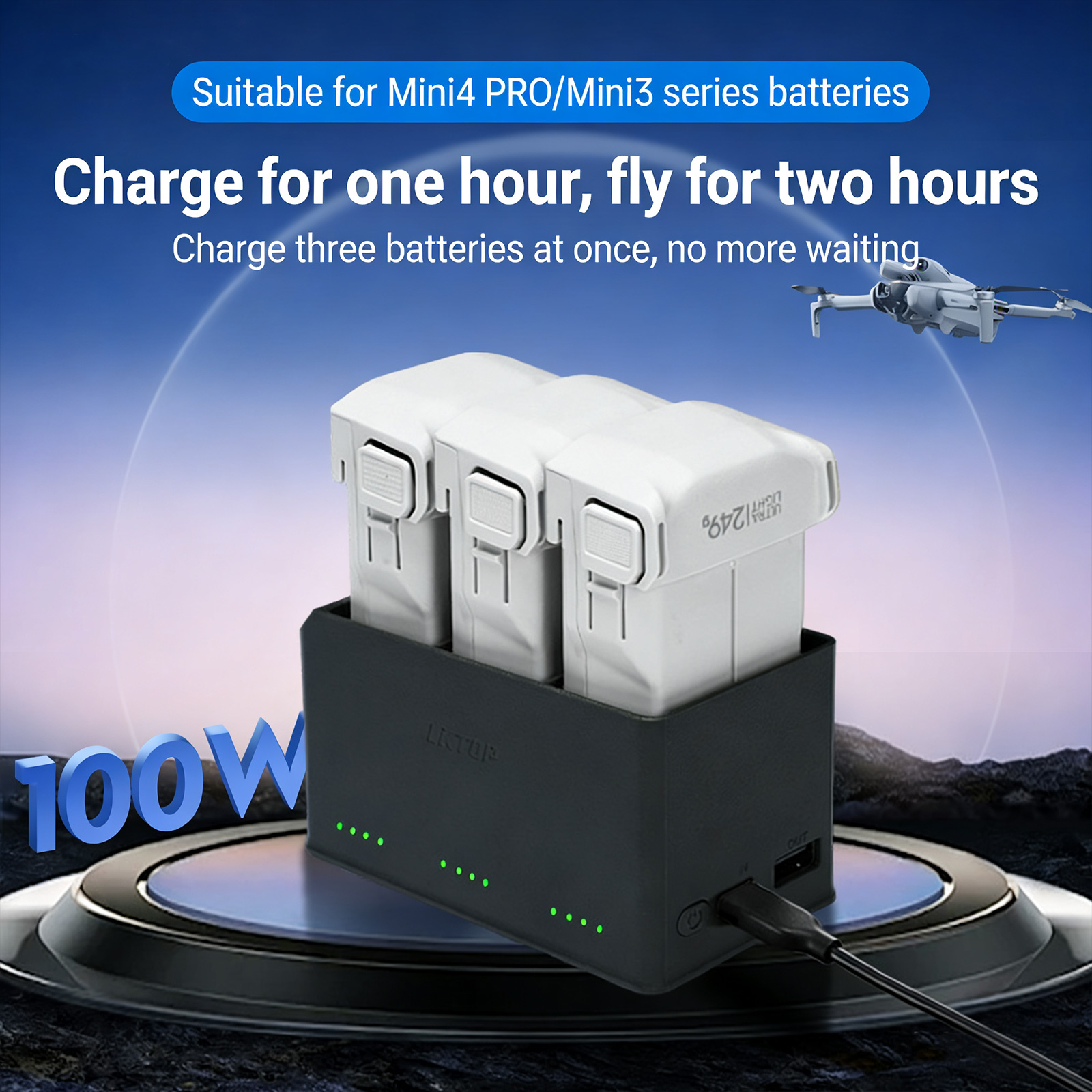 Drone Charging Hub - Менеджер зарядки аккумуляторов для Mini 3/3